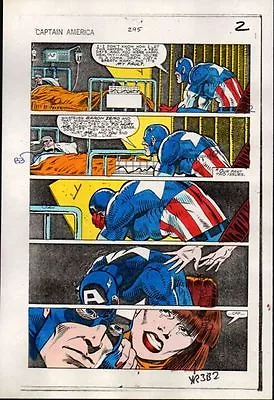 Buy Original 1980's Captain America 295 Page 2 Marvel Comics Color Guide Art: 1984 • 41.40£