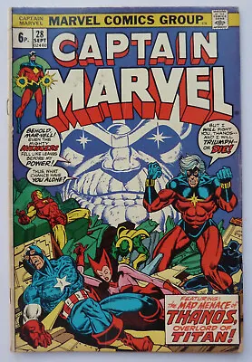 Buy Captain Marvel #28 - 1st Appearance Eon UK Variant Marvel September 1973 VG+ 4.5 • 24.95£