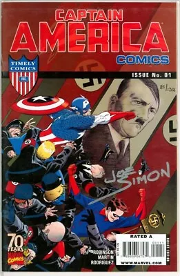 Buy Captain America 70th Special Hitler Cover Dynamic Forces Signed Joe Simon Df Coa • 129.95£