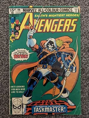 Buy The Avengers 196 Marvel 1980. 1st Appearance Of Taskmaster. Combined Postage • 14.98£
