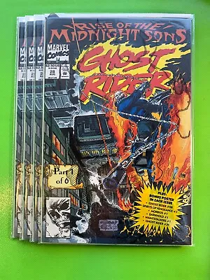 Buy GHOST RIDER # 28 X4 1ST APP MIDNIGHT SONS W/POSTER/BAG - Ready To Grade! • 73.64£
