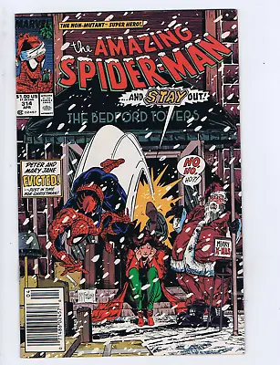 Buy Amazing Spider-Man #314 Marvel 1989 Down And Out In Forest Hills,Christmas Cover • 15.83£