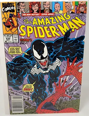 Buy Amazing Spider-man #332 Venom Appearance *1990* Newsstand 9.0 • 18.92£