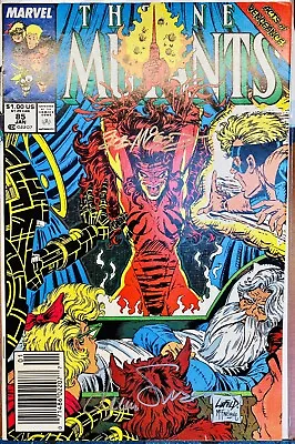 Buy New Mutants #85 Newsstand (signed By Louis Simonson & Bob McLeod) W/COA (VF+/NM) • 23.71£