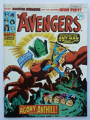 Buy The Avengers #59 -  Marvel Comics Group UK 2 November1974 F/VF 7.0 • 7.25£