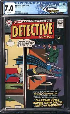 Buy D.C Comics Detective Comics 344 10/65 FANTAST CGC 7.0 White Pages • 123.13£