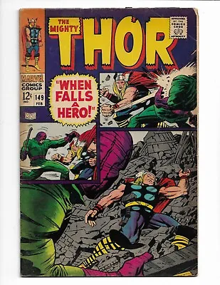 Buy Thor 149 - Vg+ 4.5 - 2nd App Wrecker - Loki - Odin - Balder - Sif (1968) • 24.02£