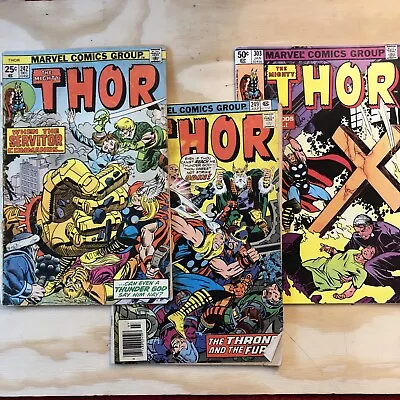 Buy Lot Of 3 Marvel Comics The Mighty Thor #242 #249 #303 See Pictures • 8£