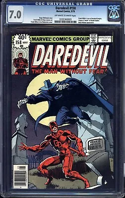 Buy Daredevil #158 Marvel Comics 1979 Bronze Age Cgc 7.0 Graded! Miller Begins! • 167.09£
