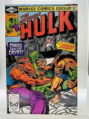 Buy Incredible Hulk 257 ~Est. 7.5 To 8.0 ~OW-W Pgs ~1st Full App. Arabian Knight • 42.59£