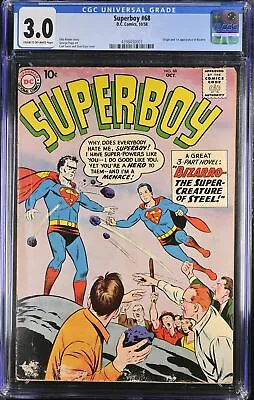 Buy Superboy #68 CGC GD/VG 3.0 1st Appearance Of Bizarro! Swan/Kaye Cover Art! • 374.98£