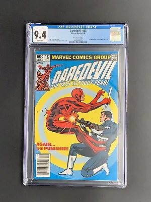 Buy Daredevil #183 CGC 9.4/NM WhPgs Newsstand 1st Punisher & DD Meeting/Miller Cover • 72.28£