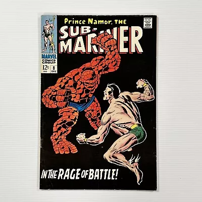 Buy Sub-Mariner #8 1968 FN Classic VS The Thing Cover Cent Copy • 72£