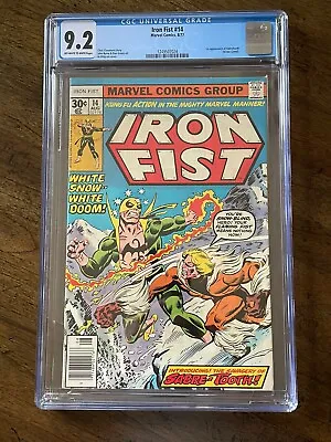 Buy Iron Fist #14 CGC 9.2 1st Appearance Of Sabertooth 1977 • 515.59£