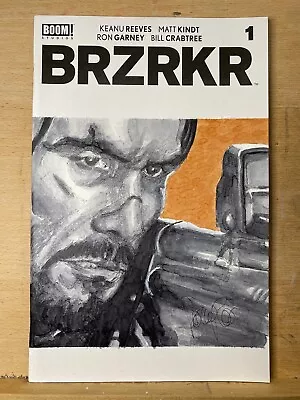 Buy BRZRKR 1 Blank Cover Keanu Reeves John Wick Original Art By Corey Ross COA • 35.75£