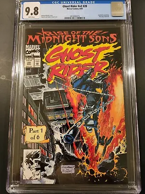 Buy Ghost Rider 28 - Volume 2 - 1st Appearance Of Midnight Sons - CGC Graded 9.8 • 79.05£