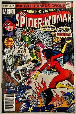 Buy Bronze Age Marvel Comic Spider-Woman Key Issue 2 High Grade FN 1st Morgan La Fay • 0.99£