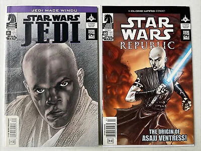 Buy Star War Jedi Mace Windu & Star Wars Republic 60, 1st Ventress Newsstand Set • 198.61£