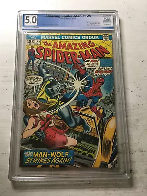 Buy Pgx Amazing Spider-man #125 1973 Marvel 5.0 Origin Of Man-wolf!! • 44.20£
