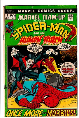 Buy Marvel Team Up 1972 #3 3rd Appearance Morbius Spiderman Est 4.0-5.5 Marvel C38 • 16.05£