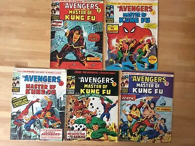 Buy Marvel Comics UK Weekly The Avengers 46,47,48,49,50 Original  August 1974 • 12£