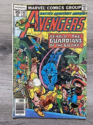 Buy AVENGERS #167 G.O.T.G, George Perez Art, Marvel Comics 1978 • 15.98£