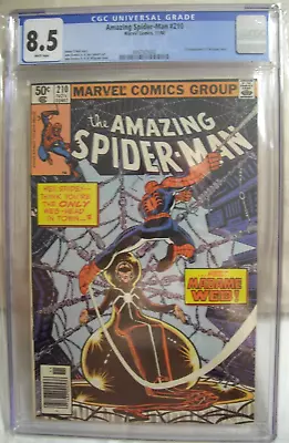 Buy Amazing Spiderman Comic Book #210 Cgc 8.5 White 1st Appearance Of Madame Web • 96.07£