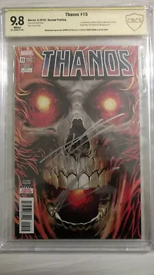 Buy Thanos 15 Second Printing CBCS 9.8 Signed Cates And Shaw 1st Cameo Fallen One  • 157.69£