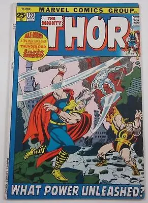 Buy Mighty Thor #193 Nov 1971 Silver Surfer Cross Over Thor Versus Durok  Vf/nm 9.0 • 94.92£