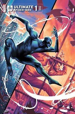 Buy Ultimate Spider-man #1 - 1st Printing - Manhanini Black Suit Connecting Variant • 10.50£