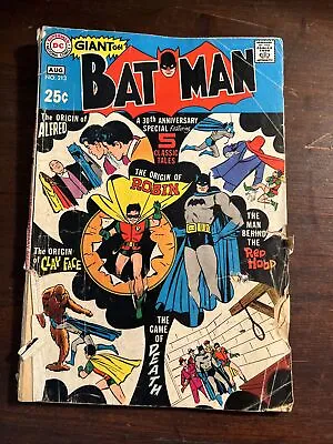 Buy Batman #213 (DC, 1969) Origin Of Robin, Clay Face • 9.46£