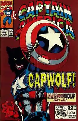 Buy Captain America # 405 (Wolverine, 'Man And Wolf' Part 4 Of 6) (USA, 1992) • 8.53£