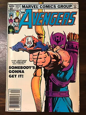 Buy The Avengers #223 Vf+  Marvel Comics 1982 - Iconic Hawkeye Cover • 24.12£