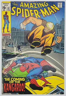 Buy The Amazing Spider-Man #81 1969 6.0 FN 1st Appearance Kangaroo! John Romita Cvr! • 39.58£
