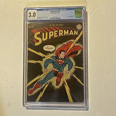 Buy Superman #32 - D.C. Comics 1945 (CGC 3.0) DISPLAYS BEAUTIFULLY Classic Cover • 1,102.90£