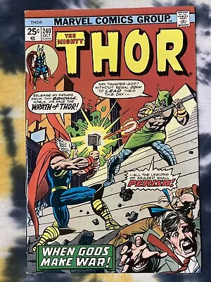 Buy MIGHTY THOR #240 (1975) Marvel Comics / VF- / 1st Mimir & Seth • 7.06£