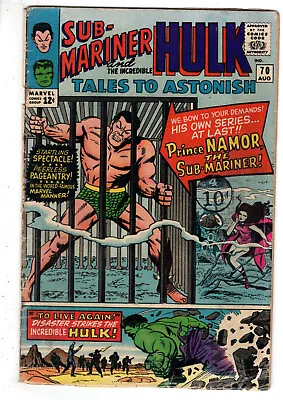 Buy Tales To Astonish #70 (1965) - Grade 3.0 - 1st Appearance Of King Neptune! • 39.58£