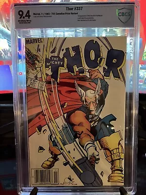 Buy Thor #337 Canadian Price Variant CBCS 9.4 OW/White 1983  1st Beta Ray Bill • 150.21£
