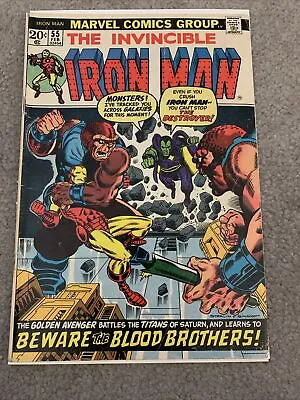 Buy Iron Man #55 1973 -  1st Appearance Thanos Drax Destroyer Low Grade Complete • 340.26£