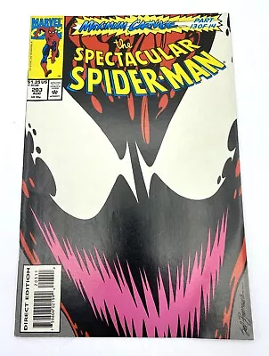 Buy Marvel Comics The Spectacular Spiderman Maximum Carnage Part 13 Of 14 #203 1993 • 7.20£