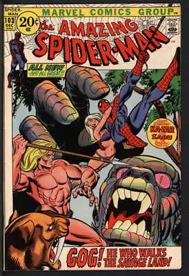 Buy Amazing Spider-man #103 5.0 // 1st Appearance Of Gog Marvel Comic 1971 • 35.49£