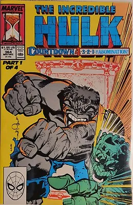 Buy The Incredible Hulk #364 Copper Age 1989 Marvel Comic Book - Unread NM+ • 23.71£