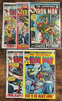 Buy Iron Man Bronze Age Lot Marvel Comics 1972: 48, 49, 50, 51, 53 Vintage Mid-Grade • 79.05£