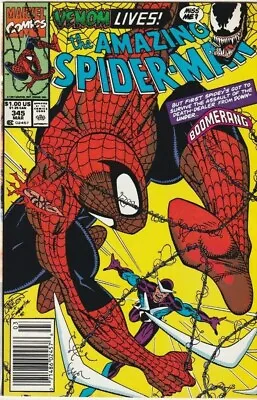 Buy Amazing Spider-Man 345  VF+  1st Full Cletus Kasady Newsstand • 11.82£