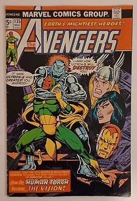 Buy Avengers #135 Bronze Age (The Origin Of Vision/Ultron 5)  1975 • 6.31£