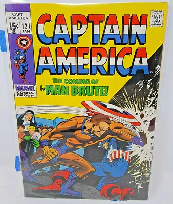 Buy Captain America #121 Man-brute 1st Appearance *1970* 7.5 • 27.65£