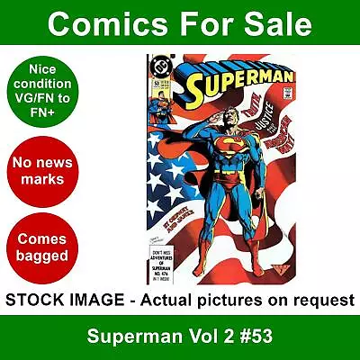 Buy DC Superman Vol 2 #53 Comic - VG/FN+ 01 March 1991 • 3.99£