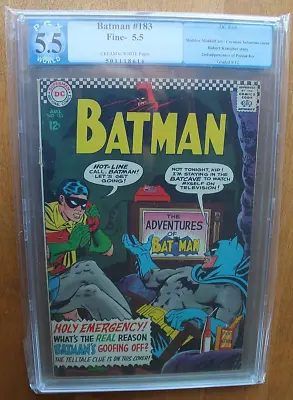 Buy 1966 DC Batman #183 PGX Graded 5.5 Comic Book -- FREE SHIPPING! (G-3) • 203.88£