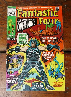 Buy FANTASTIC FOUR #113 (1971 Marvel Comics) 1ST APPEARANCE OF OVER-MIND VG/FN • 11.82£
