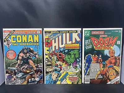 Buy Key Lot-CONAN THE BARBARIAN #1 (King-size)+ Incredible Hulk #172,Doom Patrol #94 • 23.68£